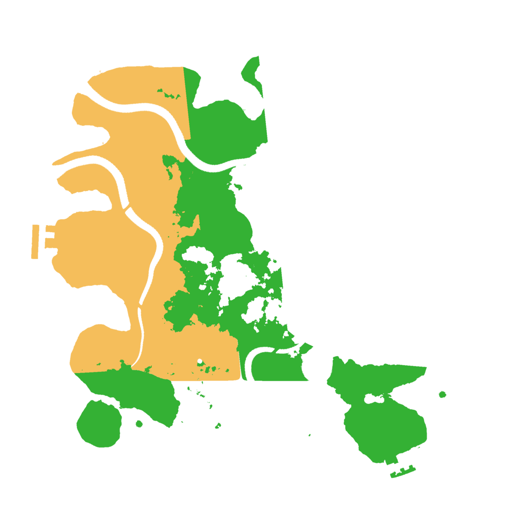 Biome Rust Map: Procedural Map, Size: 3000, Seed: 80008