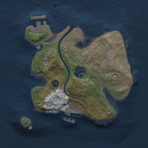 Thumbnail Rust Map: Procedural Map, Size: 2000, Seed: 64344, 5 Monuments