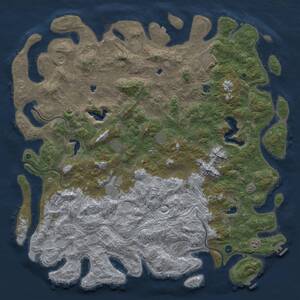 Thumbnail Rust Map: Procedural Map, Size: 6000, Seed: 4521541, 17 Monuments