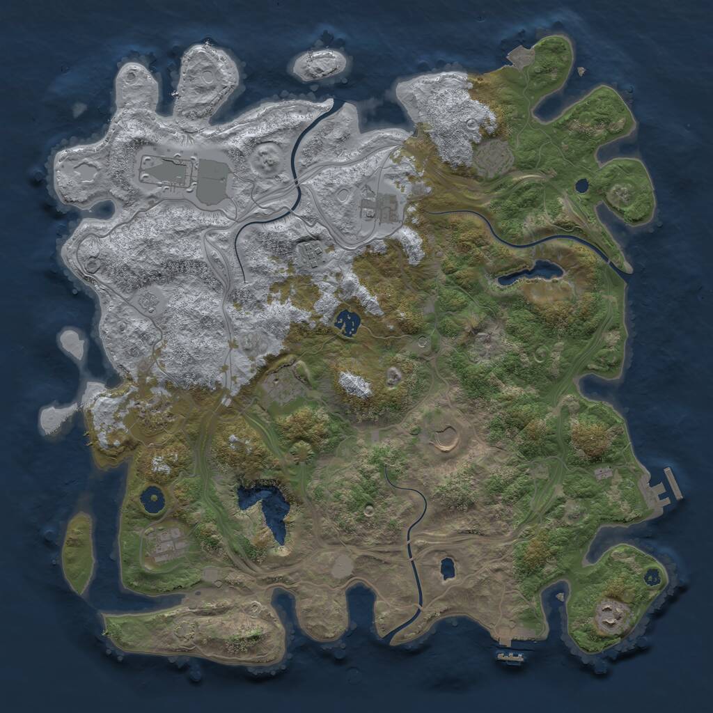 Rust Map: Procedural Map, Size: 4250, Seed: 579527255, 16 Monuments