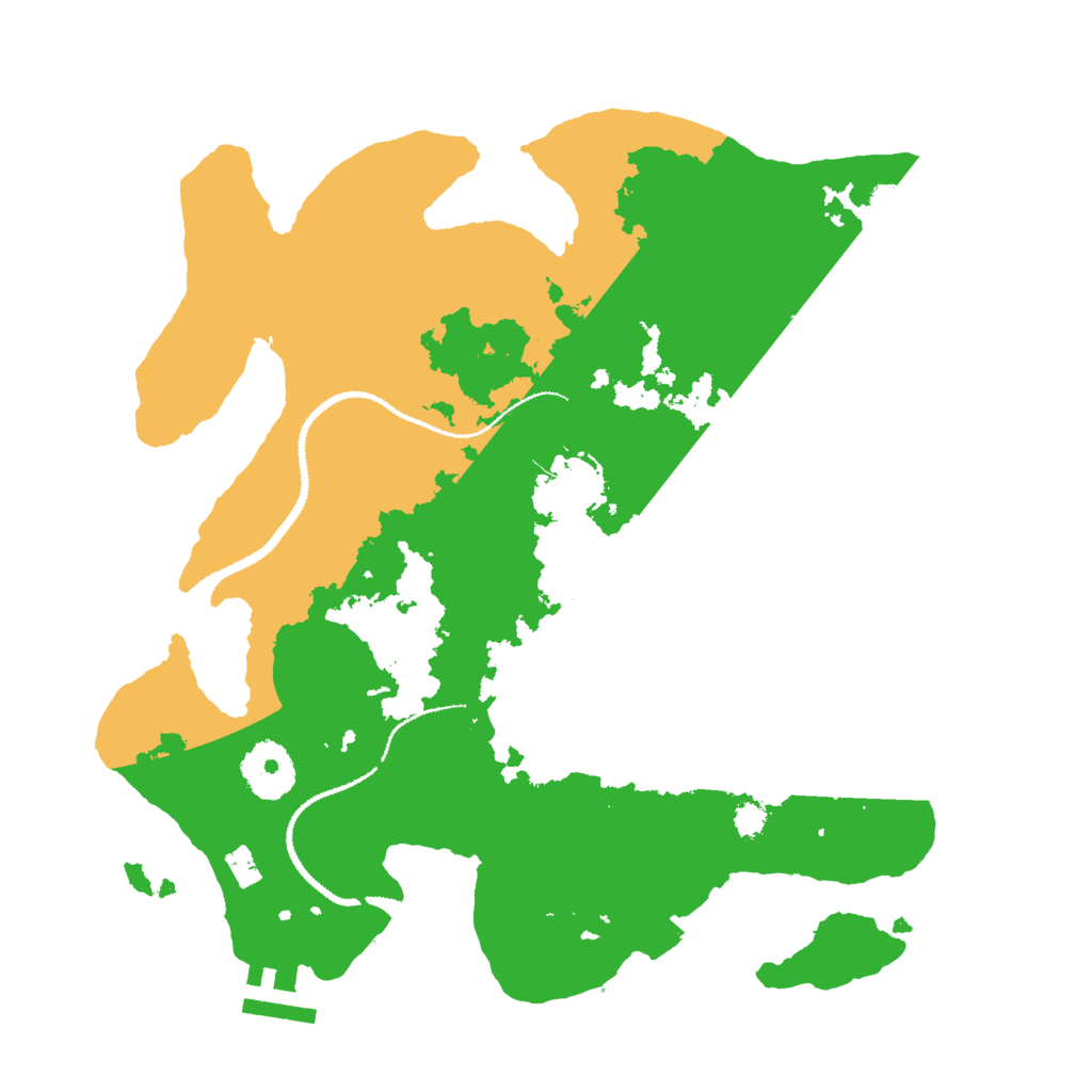 Biome Rust Map: Procedural Map, Size: 3000, Seed: 90786235