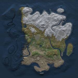 Thumbnail Rust Map: Procedural Map, Size: 3500, Seed: 2107209078, 11 Monuments