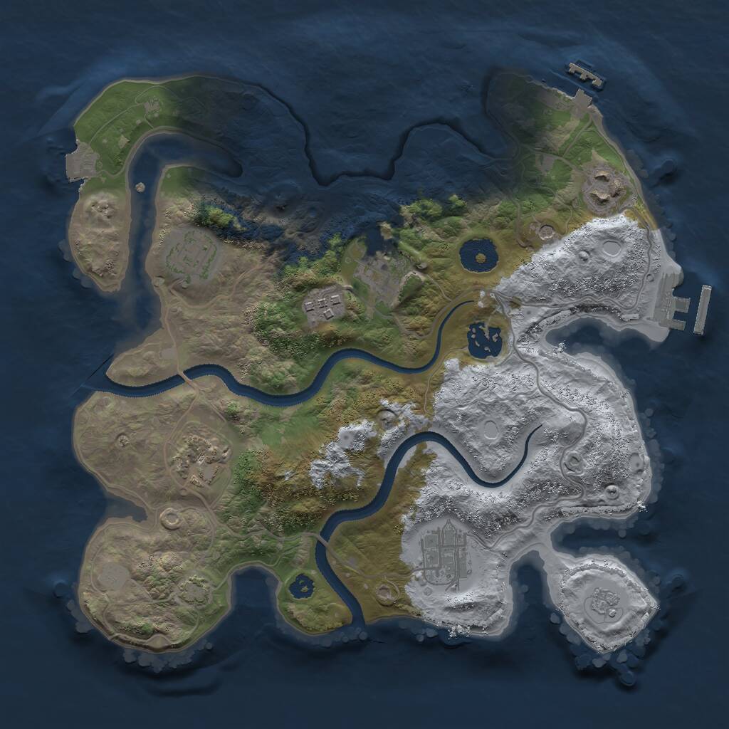 Rust Map: Procedural Map, Size: 3000, Seed: 315315312, 15 Monuments