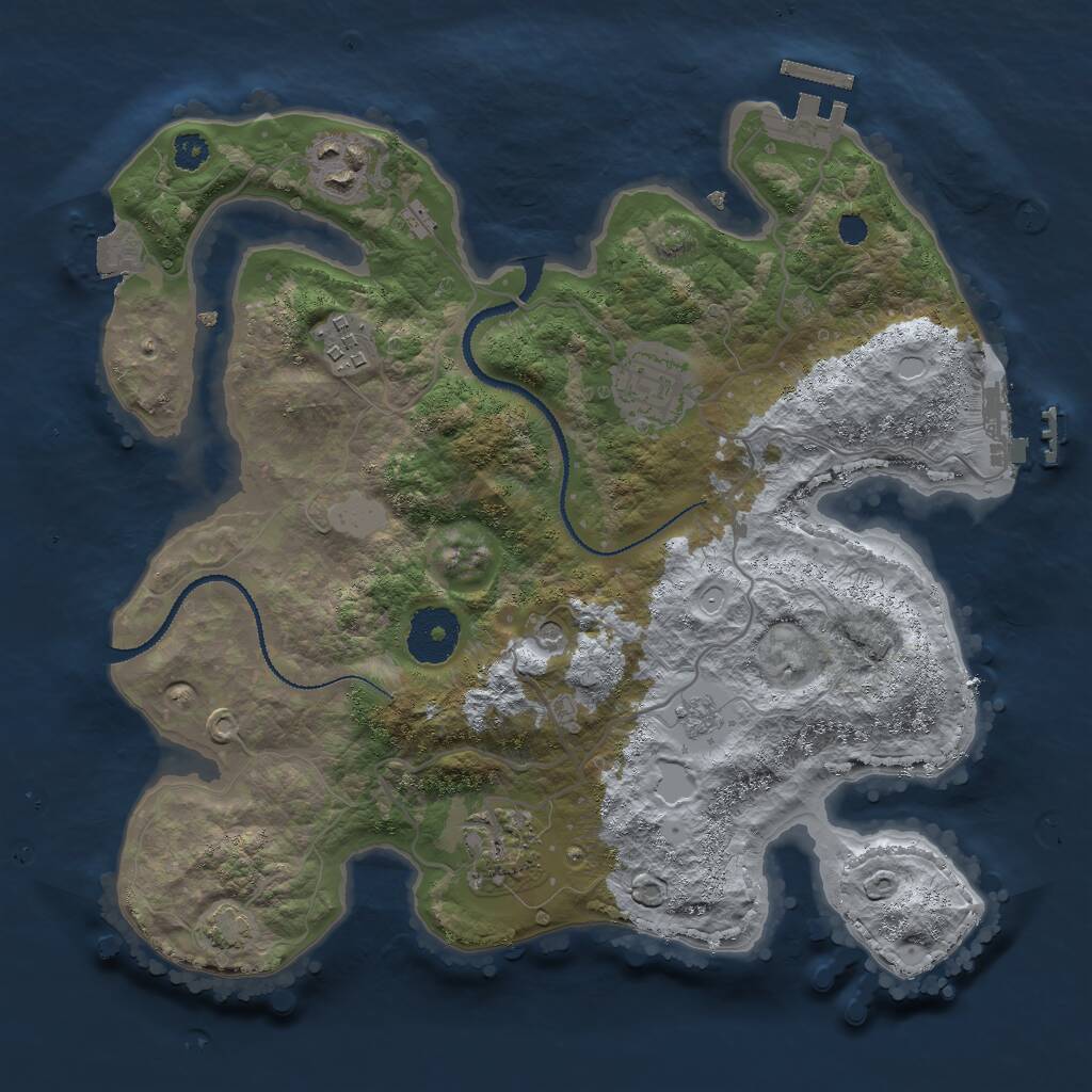 Rust Map: Procedural Map, Size: 3000, Seed: 315315312, 10 Monuments