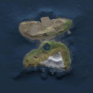 Thumbnail Rust Map: Procedural Map, Size: 1300, Seed: 1318851058, 2 Monuments