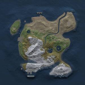 Thumbnail Rust Map: Procedural Map, Size: 2500, Seed: 361105026, 5 Monuments