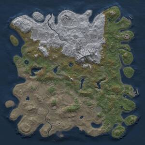 Thumbnail Rust Map: Procedural Map, Size: 5000, Seed: 72888, 17 Monuments