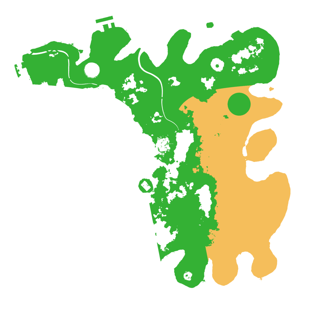 Biome Rust Map: Procedural Map, Size: 3600, Seed: 1222