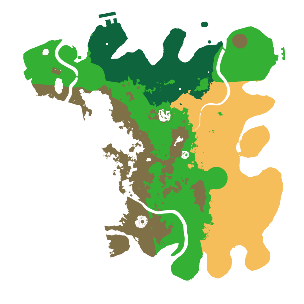 Biome Rust Map: Procedural Map, Size: 3600, Seed: 1222