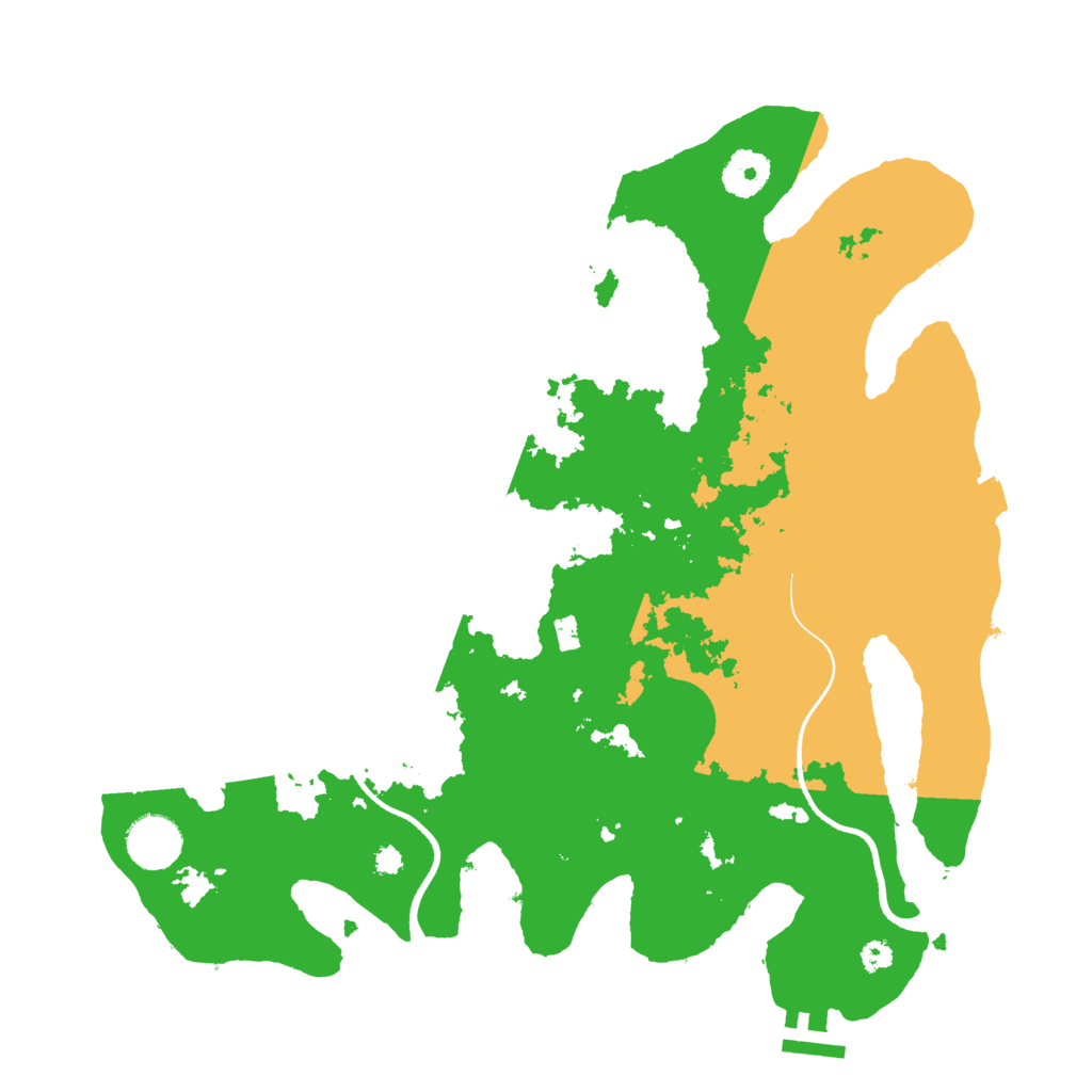 Biome Rust Map: Procedural Map, Size: 3500, Seed: 13140373