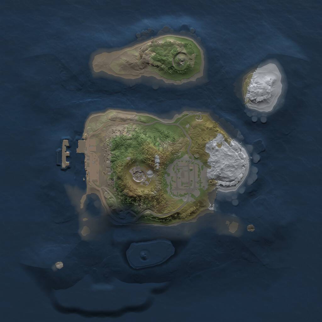 Rust Map: Procedural Map, Size: 1750, Seed: 1490210859, 4 Monuments