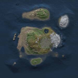 Thumbnail Rust Map: Procedural Map, Size: 1750, Seed: 1490210859, 3 Monuments