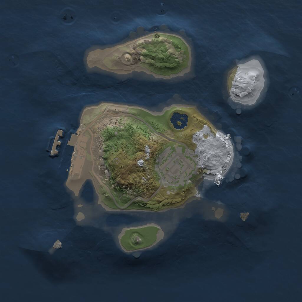 Rust Map: Procedural Map, Size: 1750, Seed: 1490210859, 3 Monuments