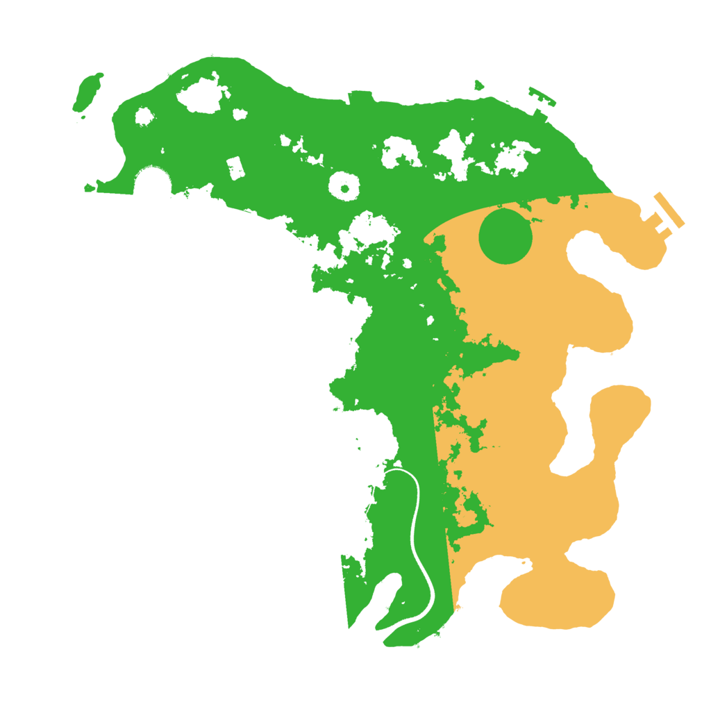 Biome Rust Map: Procedural Map, Size: 3500, Seed: 91631975