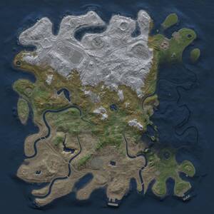 Thumbnail Rust Map: Procedural Map, Size: 4500, Seed: 79632145, 16 Monuments