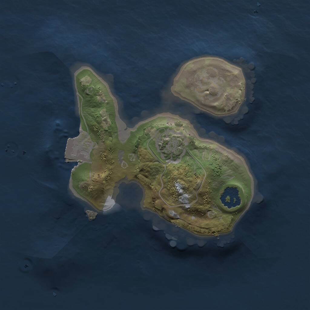 Rust Map: Procedural Map, Size: 1500, Seed: 1554105078, 2 Monuments