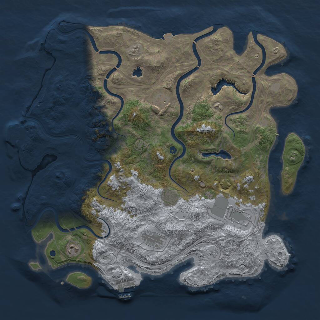 Rust Map: Procedural Map, Size: 4250, Seed: 1547397397, 12 Monuments