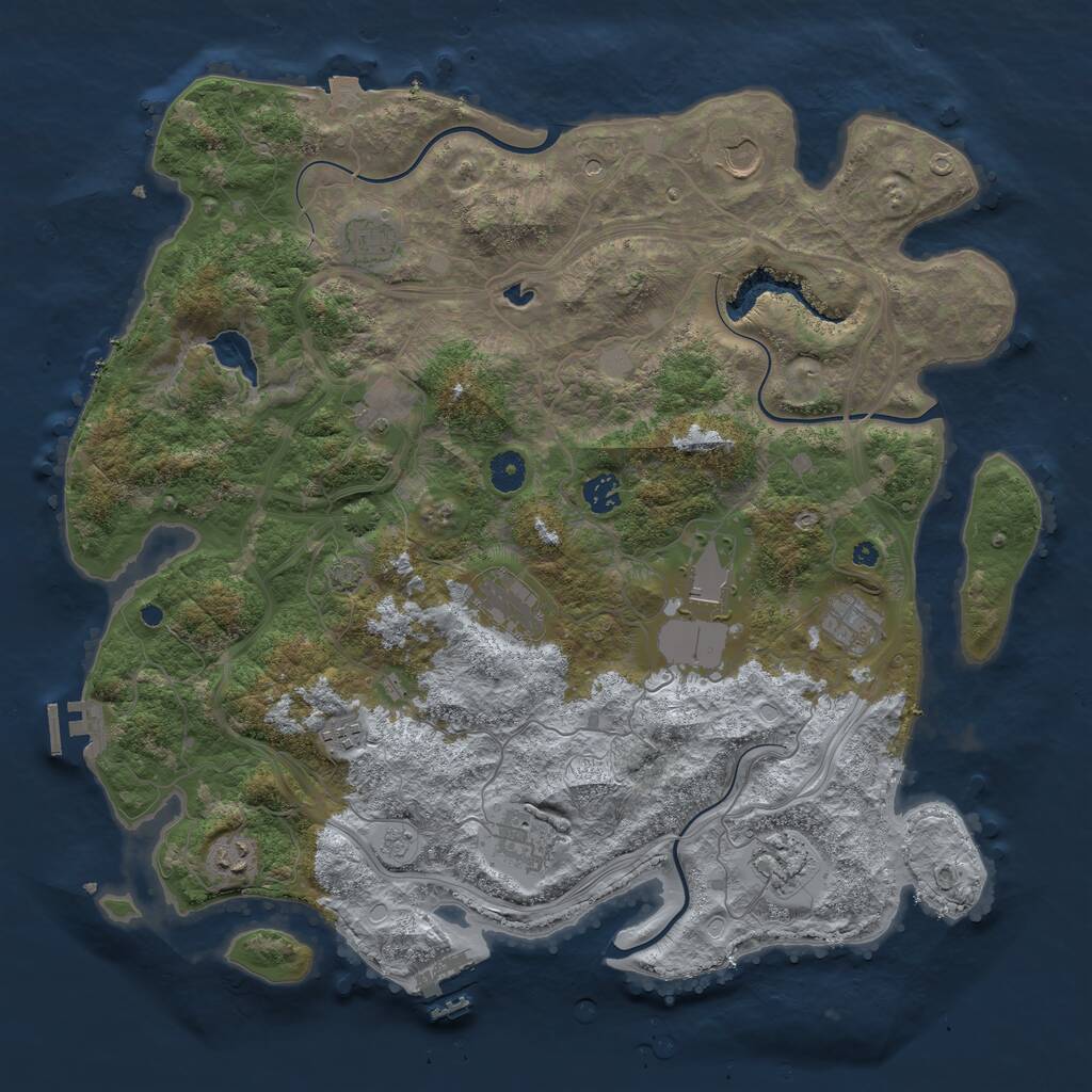 Rust Map: Procedural Map, Size: 4250, Seed: 1547397397, 17 Monuments