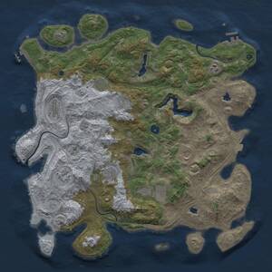 Thumbnail Rust Map: Procedural Map, Size: 4500, Seed: 864943197, 15 Monuments