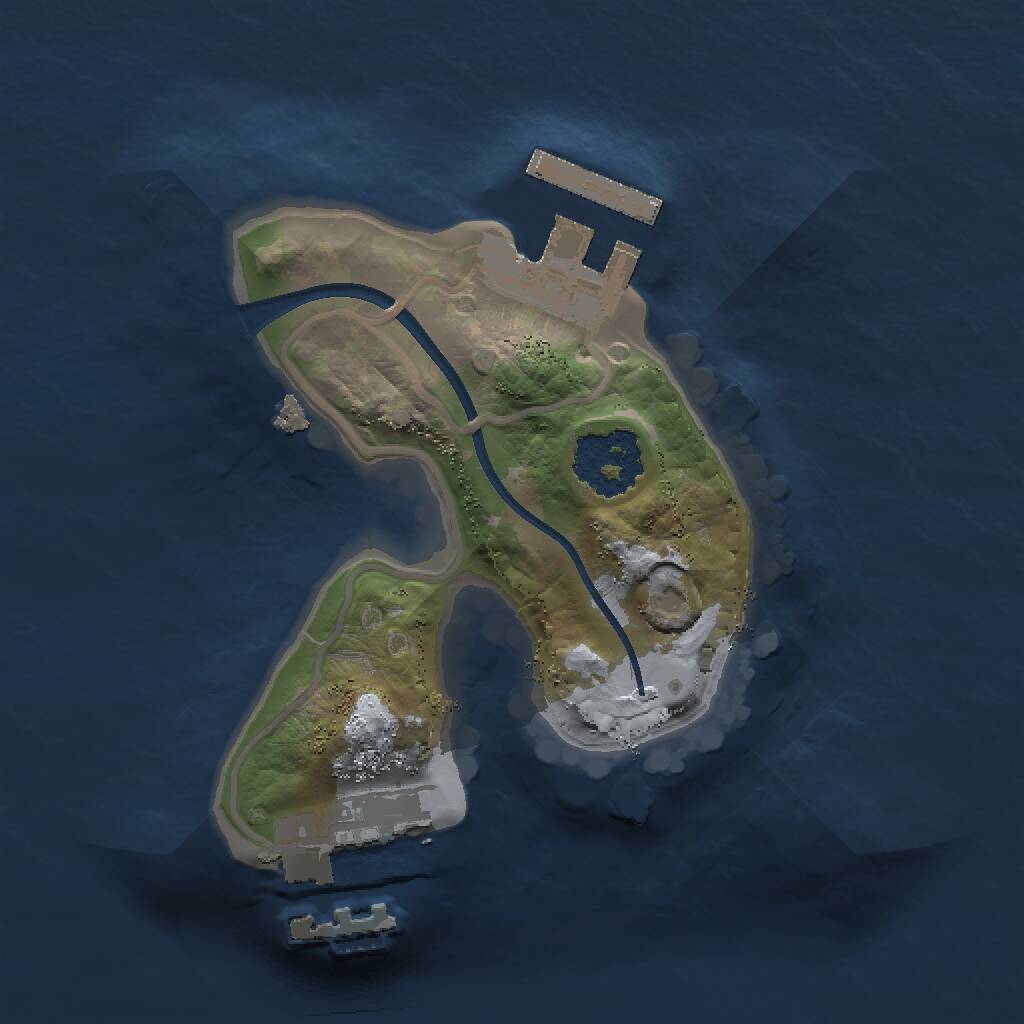 Rust Map: Procedural Map, Size: 1500, Seed: 1275613, 3 Monuments