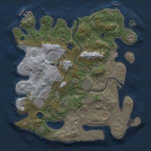 Thumbnail Rust Map: Procedural Map, Size: 3600, Seed: 21510, 14 Monuments