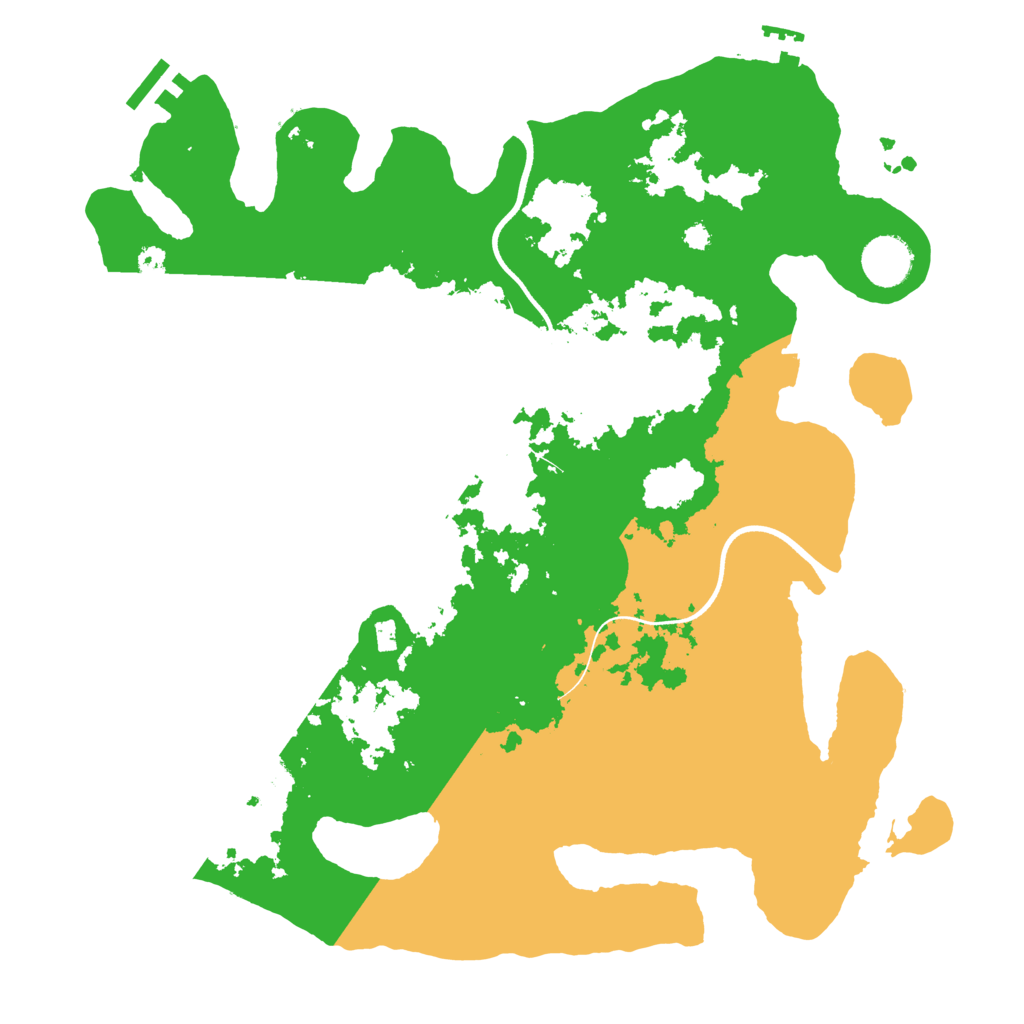 Biome Rust Map: Procedural Map, Size: 3600, Seed: 21510