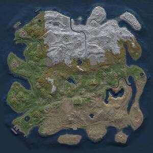 Thumbnail Rust Map: Procedural Map, Size: 4250, Seed: 364146785, 14 Monuments