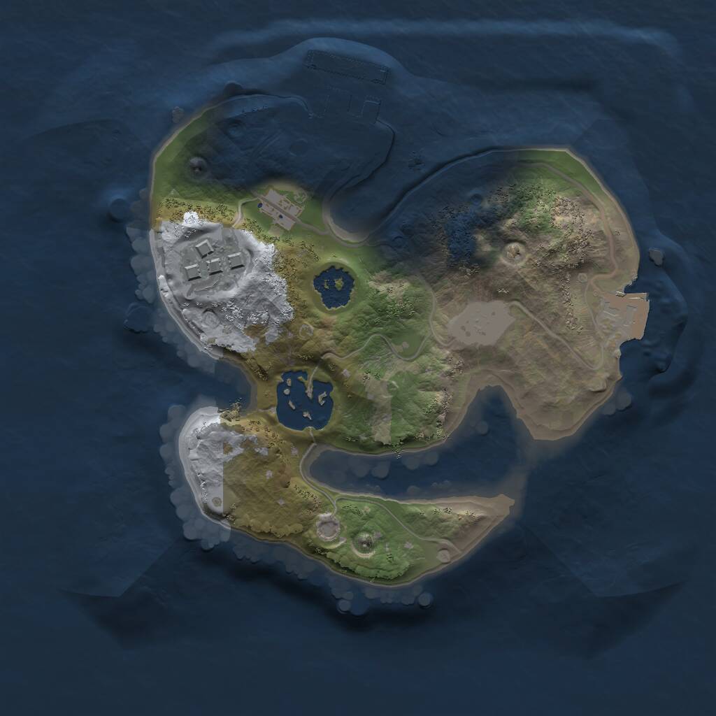 Rust Map: Procedural Map, Size: 1800, Seed: 1297621983, 4 Monuments