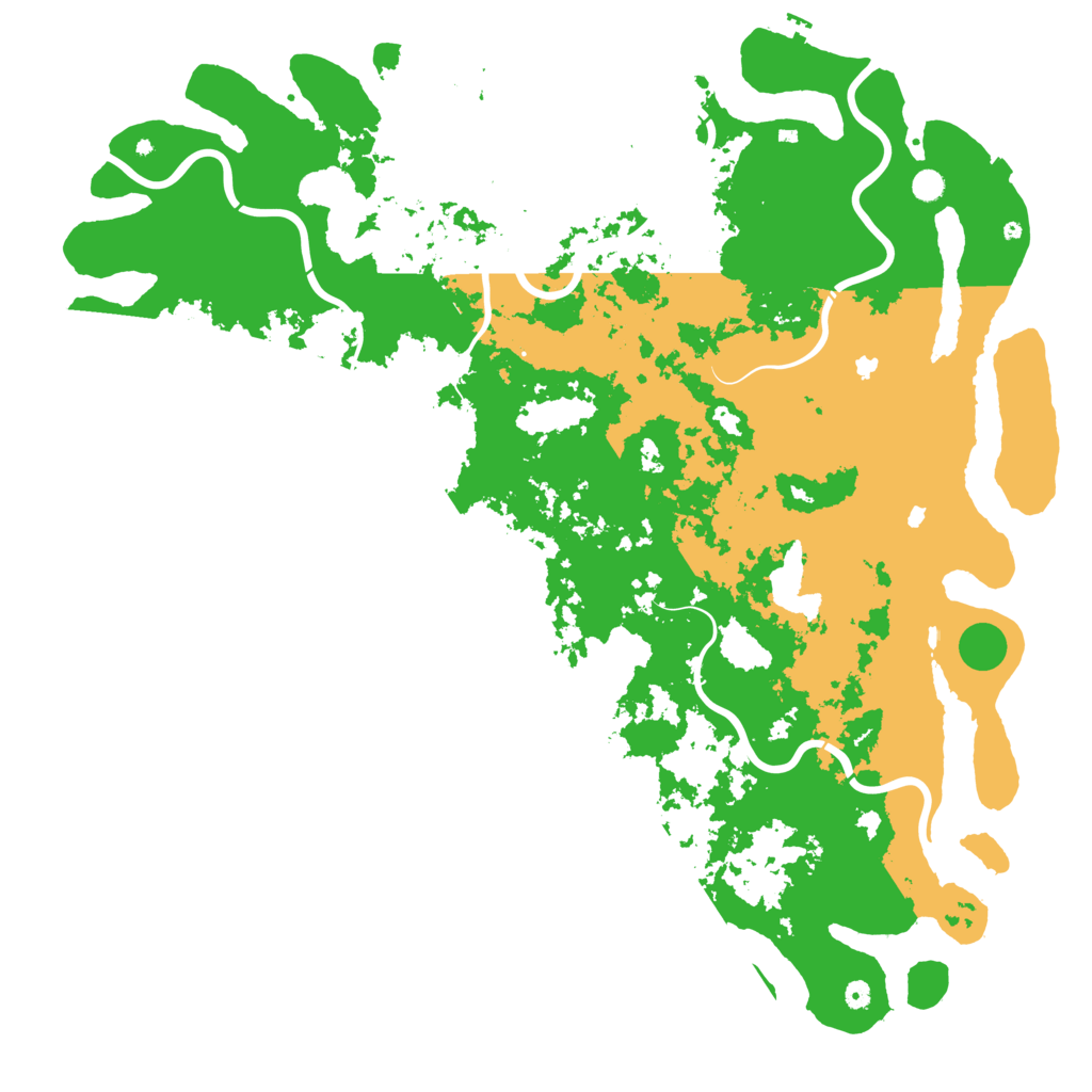 Biome Rust Map: Procedural Map, Size: 6000, Seed: 610604