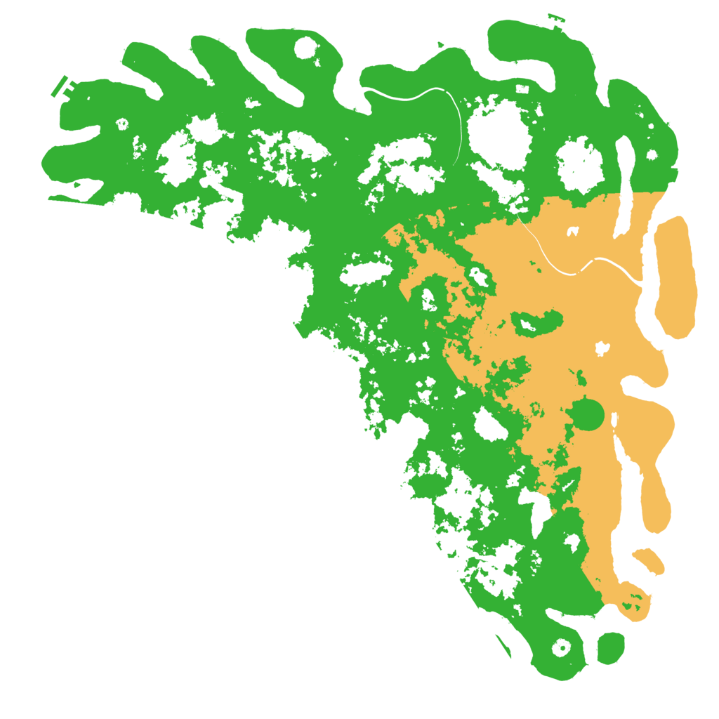 Biome Rust Map: Procedural Map, Size: 6000, Seed: 610604