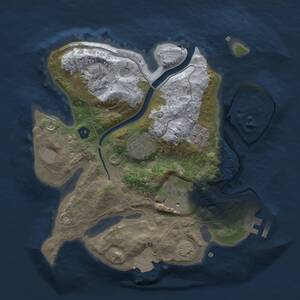 Thumbnail Rust Map: Procedural Map, Size: 2500, Seed: 1772944641, 8 Monuments