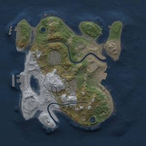 Thumbnail Rust Map: Procedural Map, Size: 2500, Seed: 1004, 7 Monuments