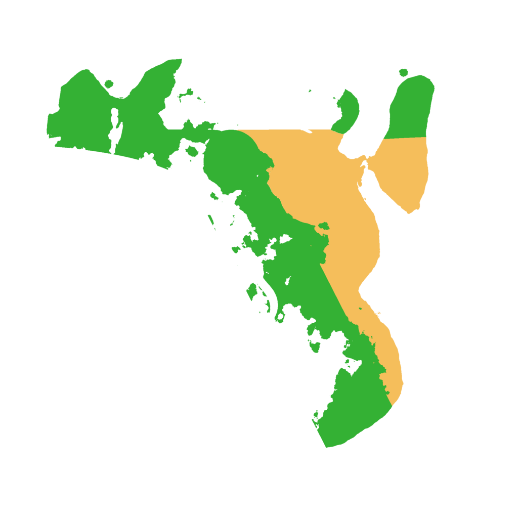 Biome Rust Map: Procedural Map, Size: 2500, Seed: 1004