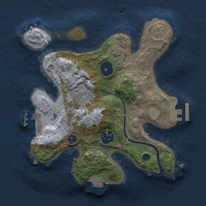 Thumbnail Rust Map: Procedural Map, Size: 2300, Seed: 2120419431, 6 Monuments