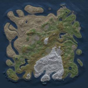 Thumbnail Rust Map: Procedural Map, Size: 4000, Seed: 1517496748, 15 Monuments