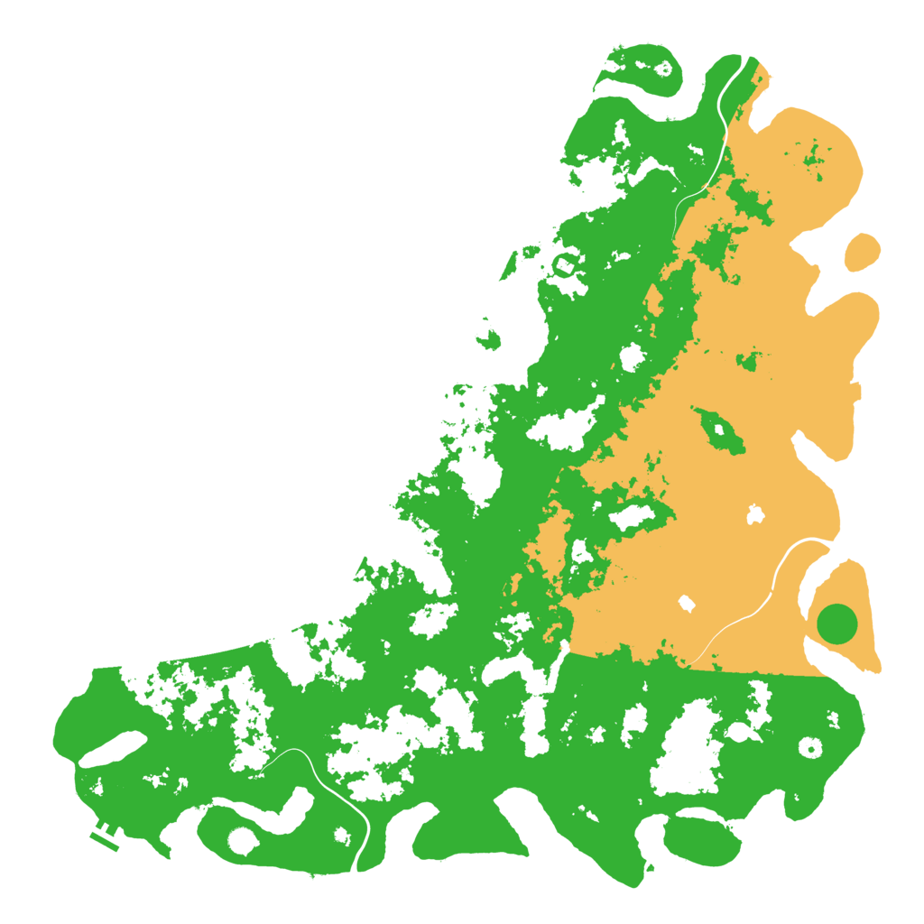 Biome Rust Map: Procedural Map, Size: 6000, Seed: 6792105