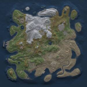 Thumbnail Rust Map: Procedural Map, Size: 3500, Seed: 1213582298, 13 Monuments