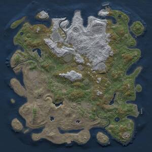 Thumbnail Rust Map: Procedural Map, Size: 4500, Seed: 17511357, 14 Monuments