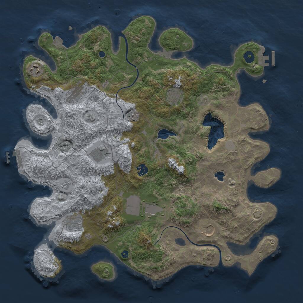 Rust Map: Procedural Map, Size: 4000, Seed: 1522428071, 15 Monuments