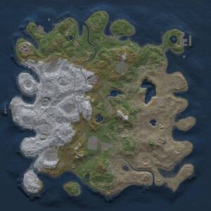 Thumbnail Rust Map: Procedural Map, Size: 4000, Seed: 1522428071, 15 Monuments