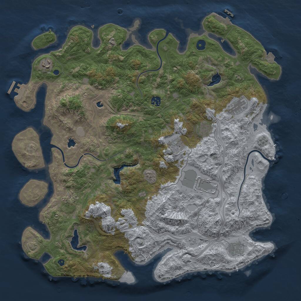 Rust Map: Procedural Map, Size: 4500, Seed: 752486689, 15 Monuments