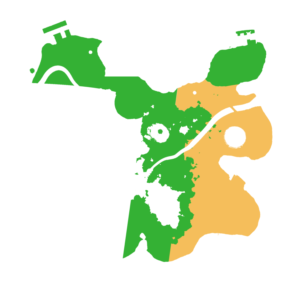 Biome Rust Map: Procedural Map, Size: 2500, Seed: 245357551