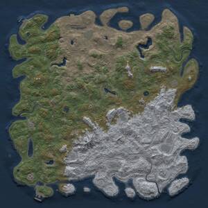 Thumbnail Rust Map: Procedural Map, Size: 6000, Seed: 481981, 17 Monuments