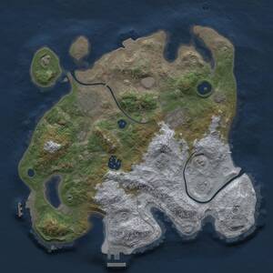 Thumbnail Rust Map: Procedural Map, Size: 3000, Seed: 1936450871, 10 Monuments