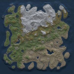 Thumbnail Rust Map: Procedural Map, Size: 4500, Seed: 1536385646, 16 Monuments