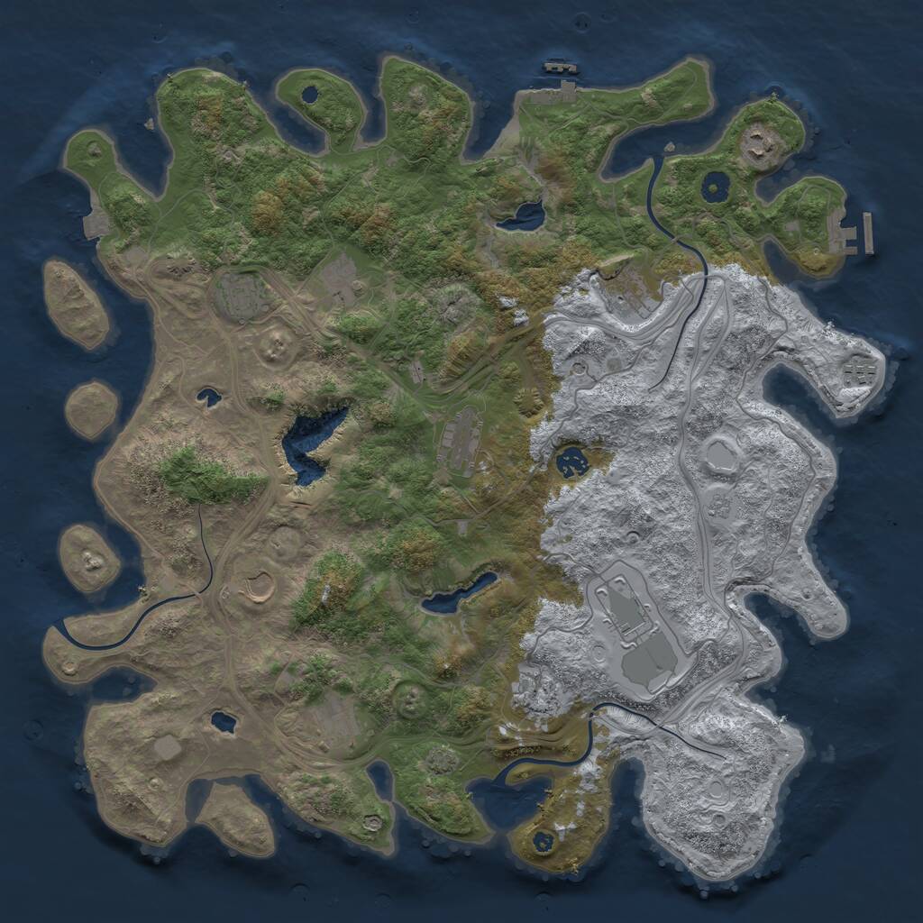 Rust Map: Procedural Map, Size: 4500, Seed: 1568139796, 17 Monuments