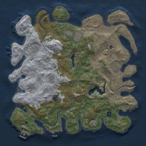 Thumbnail Rust Map: Procedural Map, Size: 4200, Seed: 558373474, 14 Monuments