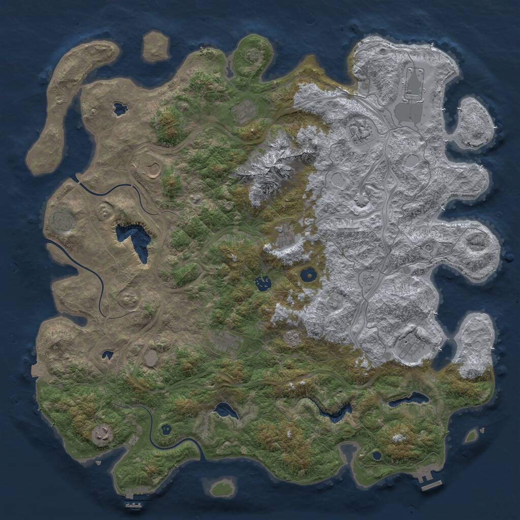 Rust Map: Procedural Map, Size: 5000, Seed: 1972258055, 17 Monuments