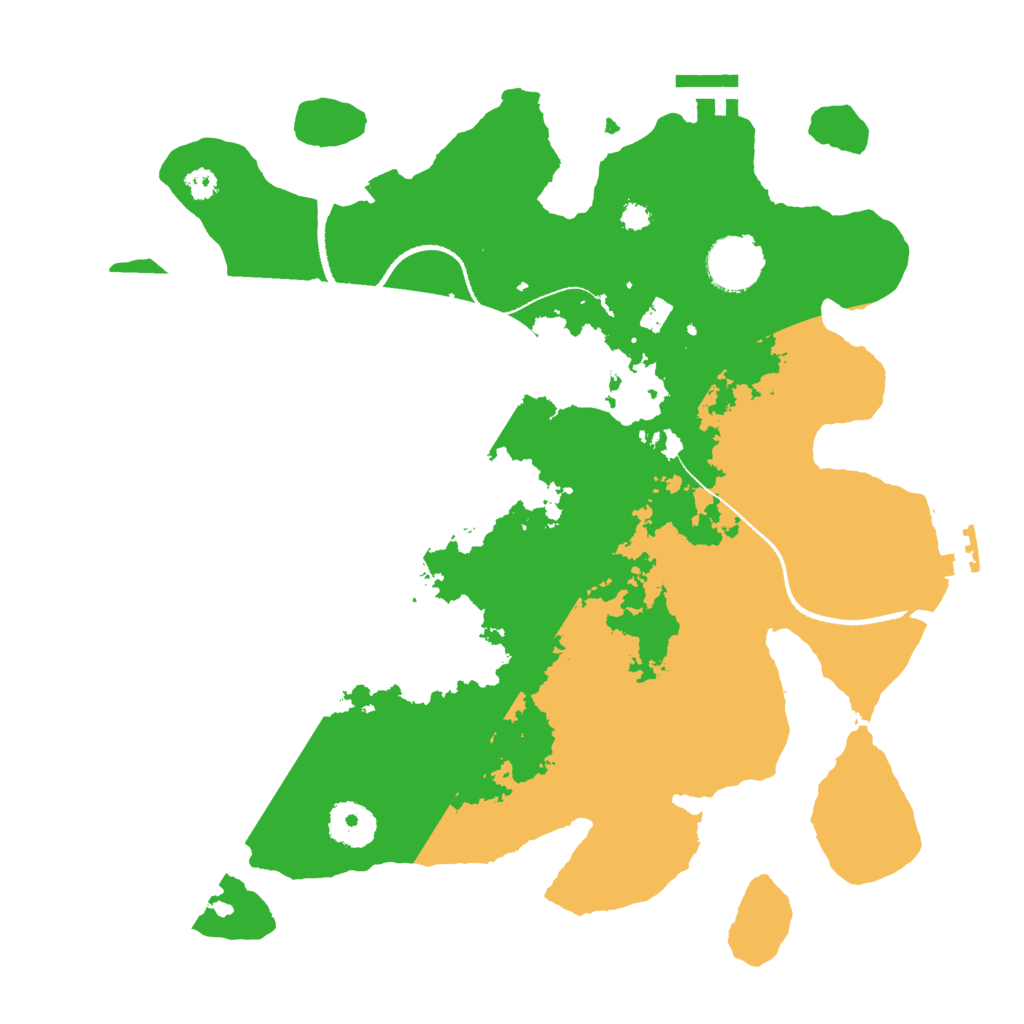 Biome Rust Map: Procedural Map, Size: 3300, Seed: 243975905