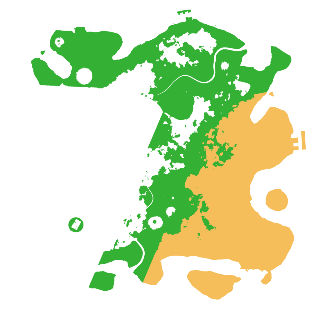 Biome Rust Map: Procedural Map, Size: 3500, Seed: 223344